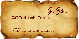 Gündisch Zsolt névjegykártya